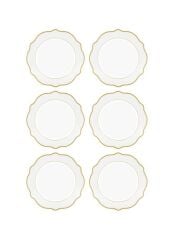 JASWELY BEYAZ 6'LI PASTA TABAK 21CM