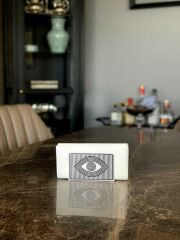 BEYAZ SİYAH  PEÇETELİK 13X8CM