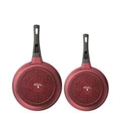 IRON KIRMIZI DÖKÜM GRANİT TAVA SETİ 20-24CM