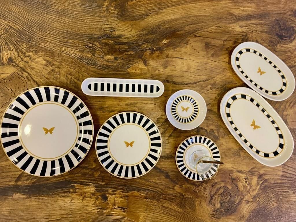 BLACK BUTTERFLY 6 KİŞİLİK 38 PARÇA KAHVALTI SETİ