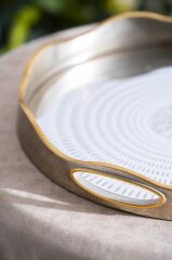 ZOEY AYNALI YUVARLAK BÜYÜK TEPSİ 40CM