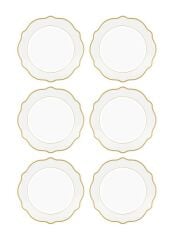 JASWELY BEYAZ 6'LI SERVİS TABAK 27CM