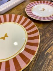 PİNK BUTTERFLY 6 KİŞİLİK 38 PARÇA KAHVALTI SETİ