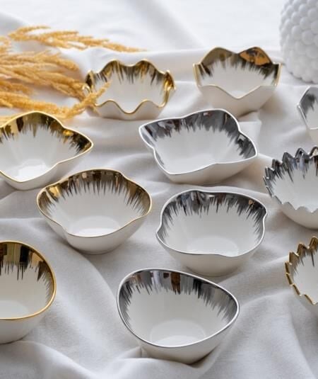 SAFIRA GÜMÜŞ KASE/ÇEREZLİK DESEN6 10CM