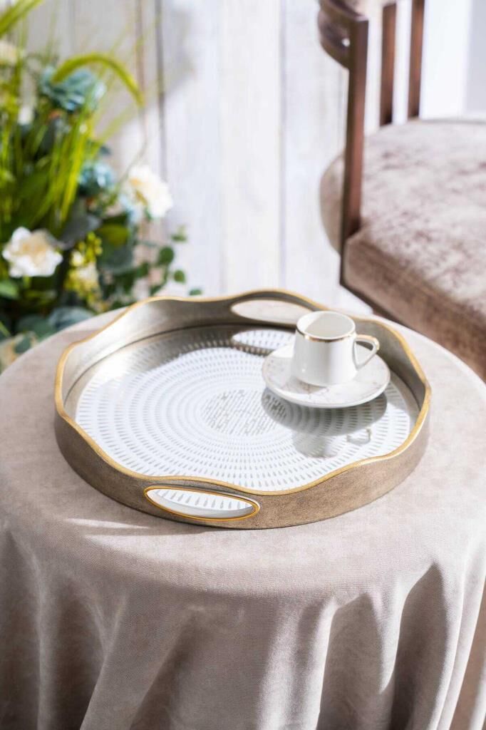 ZOEY AYNALI YUVARLAK KÜÇÜK TEPSİ 34CM