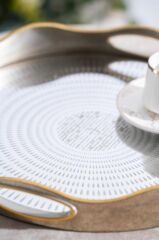 ZOEY AYNALI YUVARLAK KÜÇÜK TEPSİ 34CM