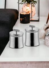 GÜMÜŞ KAPAKLI DEKORATİF KUTU 14X14X14CM