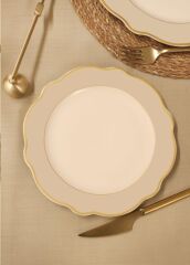 JASWELY KUM BEJİ 6'LI PASTA TABAK 21CM