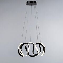 SİYAH METAL LEDLİ AVİZE