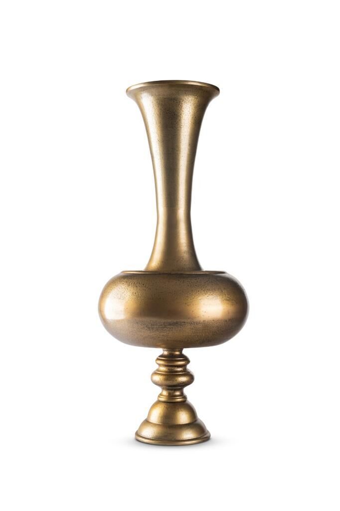 ESKİTME GOLD METAL YER VAZOSU 69x29 CM