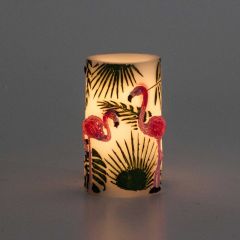 FLAMİNGOLU LED MUM 14x8cm