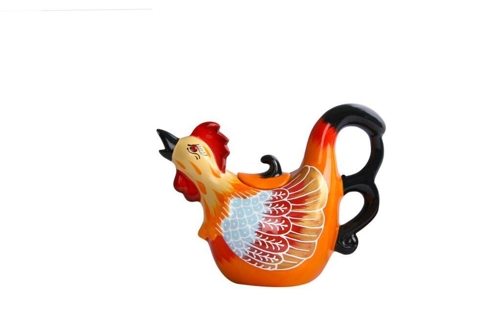 TURUNCU HOROZ DESEN DEMLİK 800ML
