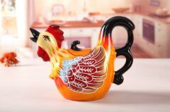 TURUNCU HOROZ DESEN DEMLİK 800ML