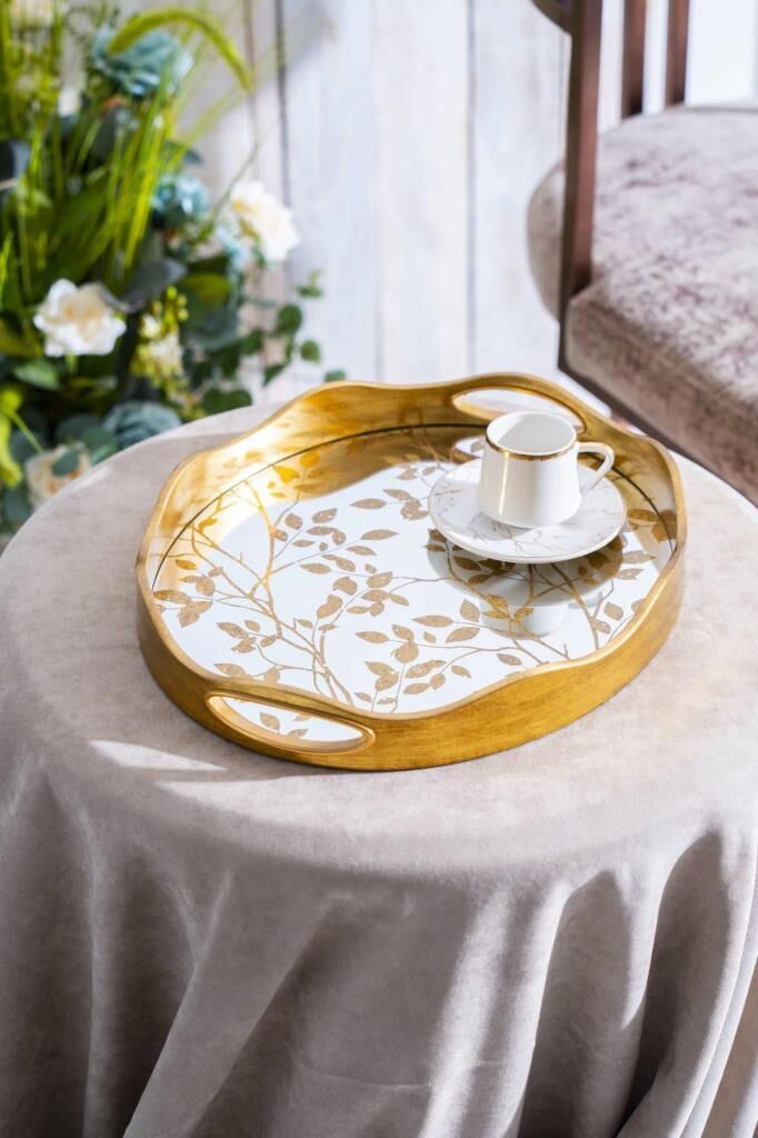 ARLO AYNALI OVAL BÜYÜK TEPSİ 43x35CM