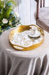 ARLO AYNALI OVAL BÜYÜK TEPSİ 43x35CM