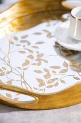 ARLO AYNALI OVAL BÜYÜK TEPSİ 43x35CM