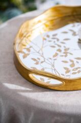 ARLO AYNALI OVAL KÜÇÜK TEPSİ 37x30CM