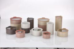 FIKA ONE SERAMİK SAKLAMA KABI PEMBE 1000ML