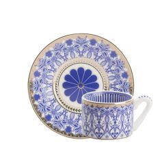 LACİVERT DESENLİ TEK KİŞİLİK ÇAY FİNCANI