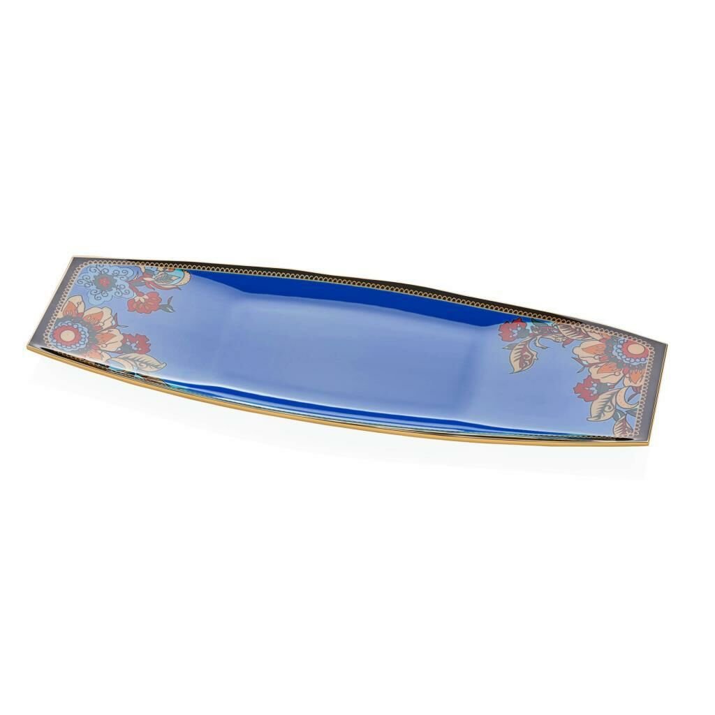 LORENA LACİVERT KAYIK TABAK 45CM