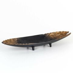 SİYAH BAKIR AYAKLI TEPSİ/DEKOR 49CM