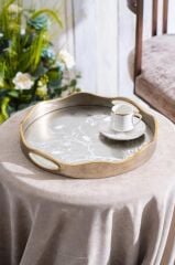 LYRA AYNALI YUVARLAK BÜYÜK TEPSİ 40CM