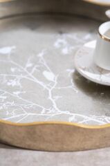 LYRA AYNALI YUVARLAK BÜYÜK TEPSİ 40CM