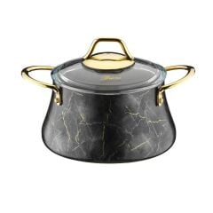 SİYAH MERMER 8 PARÇA TENCERE SETİ