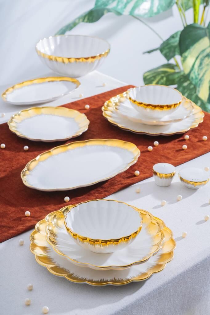 MARLENE GOLD 6 KİŞİLİK 29 PARÇA YEMEK TAKIMI