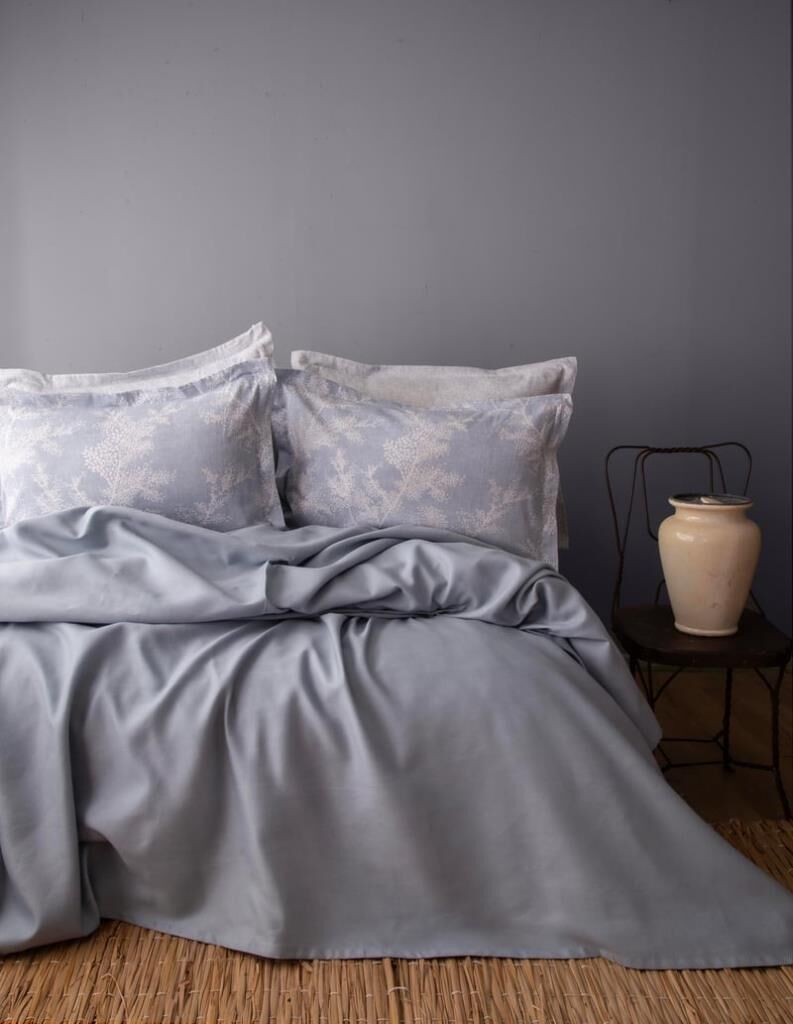 TANYA İNDİGO ÇİFT KİŞİLİK BAMBU PİKE TAKIMI