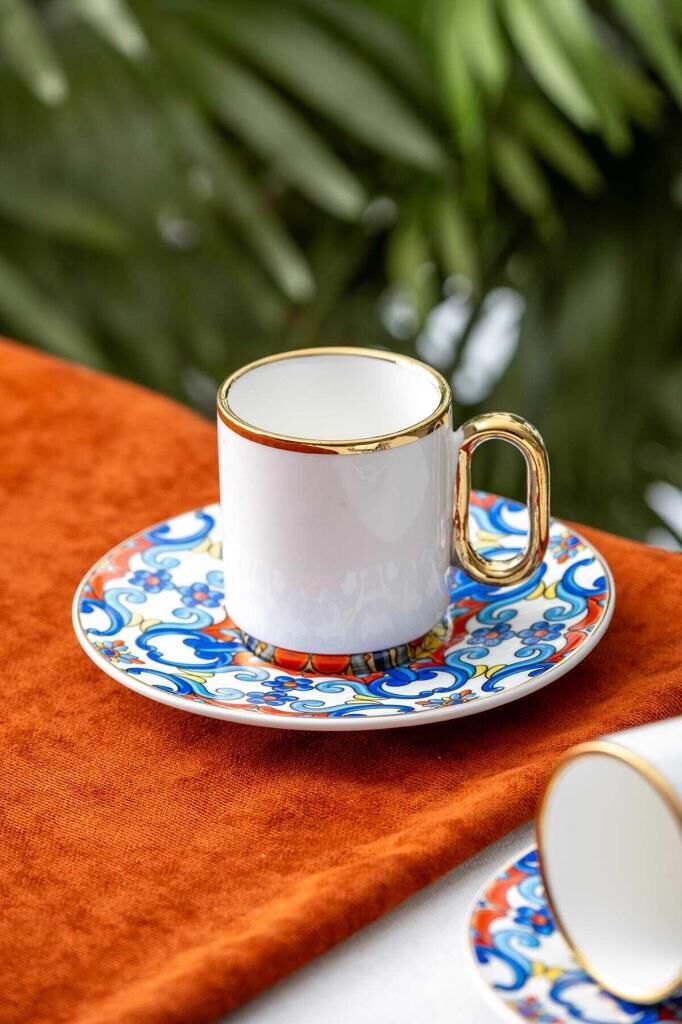 LAS HERAS BEYAZ TEK KİŞİLİKTÜRK KAHVESİ FİNCANI