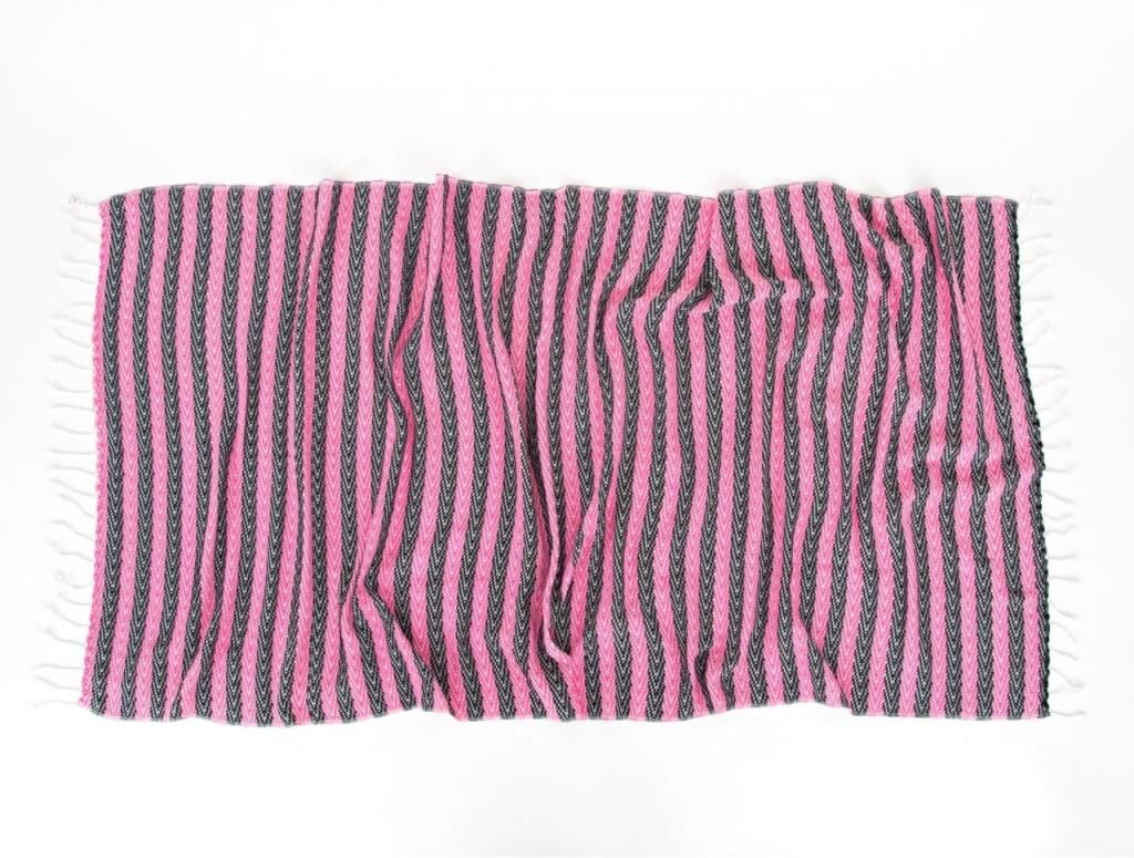 LINY KARA TEZGAH PEŞTEMAL FUŞYA 90x170CM