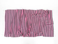 LINY KARA TEZGAH PEŞTEMAL FUŞYA 90x170CM