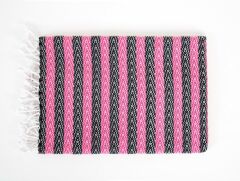 LINY KARA TEZGAH PEŞTEMAL FUŞYA 90x170CM
