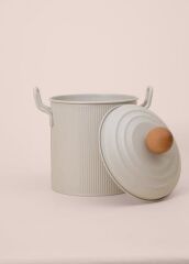 STRİPE BEJ BAKLİYAT/DETERJAN SAKLAMA KABI