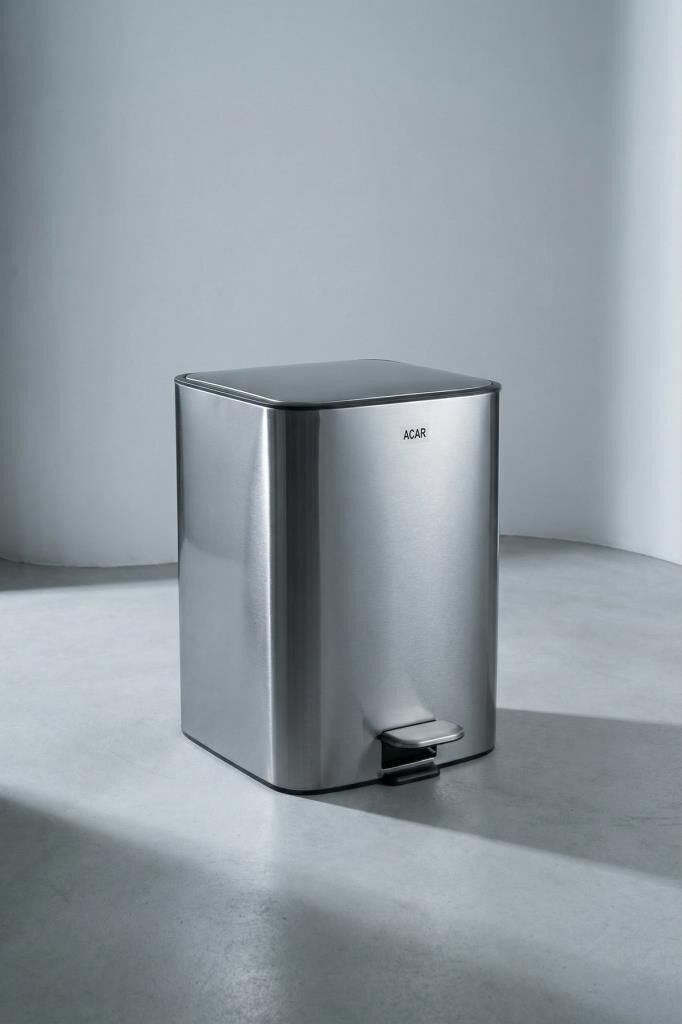 BANTIA KARE INOX ÇÖP KUTUSU 42x30x30CM 18LT