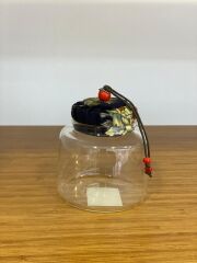 LACİVERT KAPAKLI CAM KAVANOZ 300ML