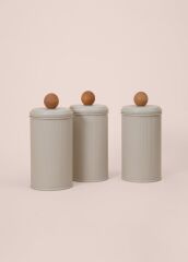 STRİPE BEJ ÇAY KAHVE ŞEKER KAVANOZU 1,20LT