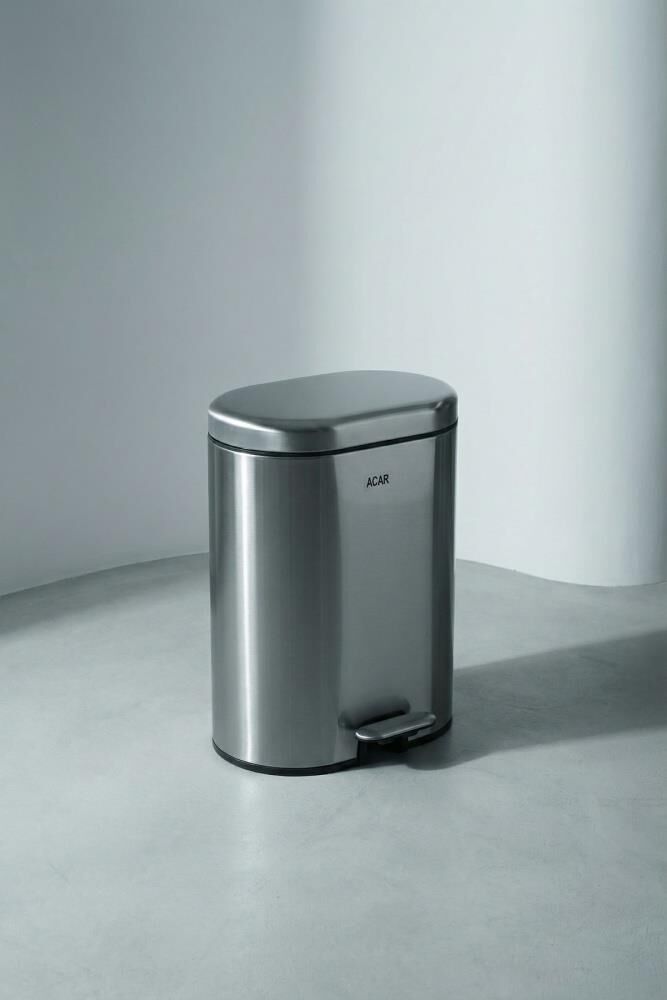 BANTIA OVAL INOX ÇÖP KUTUSU 40x30x22CM 12LT