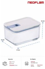 NEOFLAM PERFECT SEAL DERİN CAM SAKLAMA KABI 1100ML