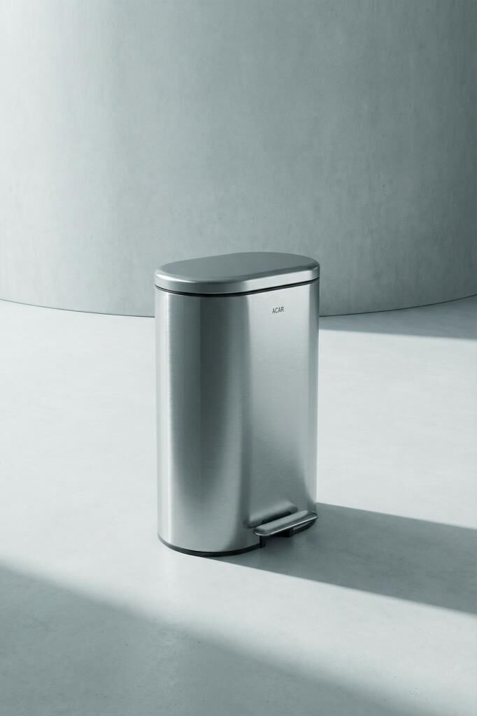 BANTIA OVAL INOX ÇÖP KUTUSU 57x37x26CM 30LT