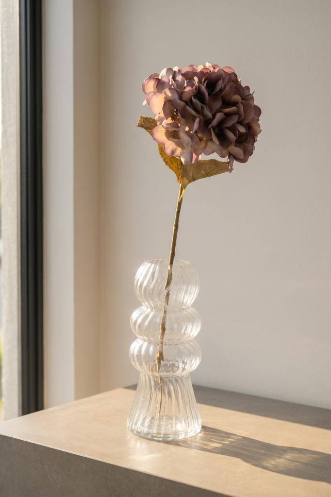 LİLA ORTANCA TEK DAL YAPAY ÇİÇEK 65CM