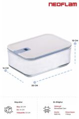 NEOFLAM PERFECT SEAL DERİN CAM SAKLAMA KABI 1600ML