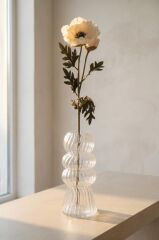 BEYAZ GELİNCİK TEK DAL YAPAY ÇİÇEK 75CM
