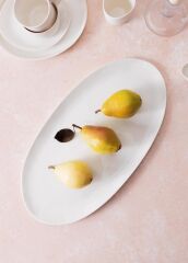 COTTA LIMOGES OVAL SERVİS TABAK BEYAZ 43X22CM