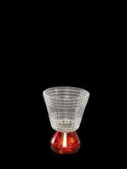 KRİSTAL AYAKLI TURUNCU TEKLİ KAHVE YANI BARDAK