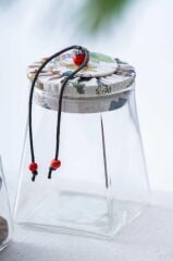 BEYAZ KAPAKLI CAM KAVANOZ 350ML