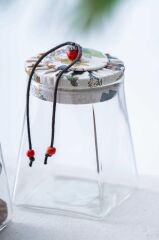 BEYAZ KAPAKLI CAM KAVANOZ 350ML