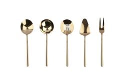 ALLEGRA PARLAK GOLD 5 PARÇA SOS SERVİS SETİ
