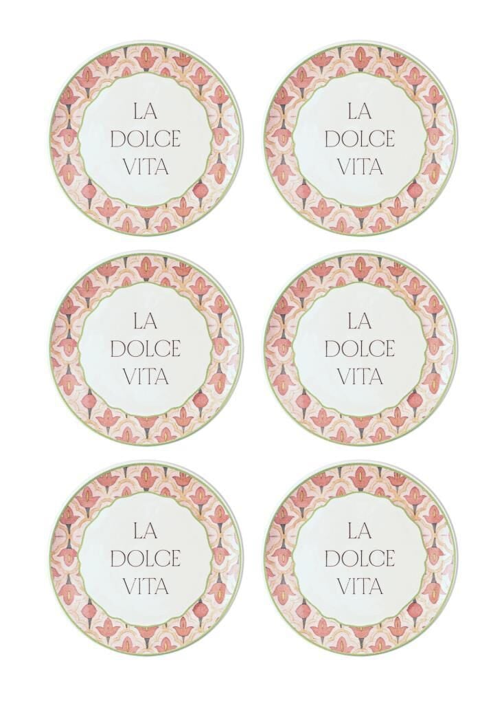 DOLCE VITA 6'LI PASTA TABAK 19CM